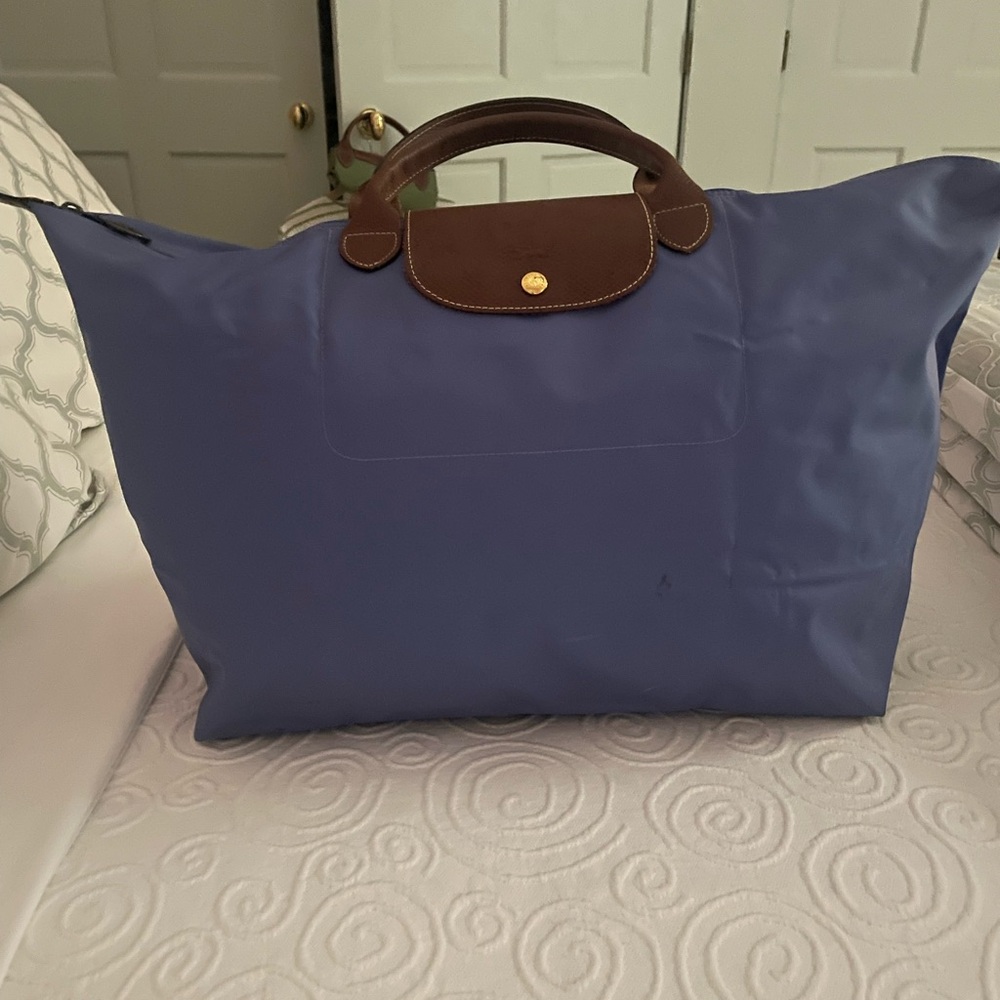 Longchamp 24" le Pliage Blue Travel Bag